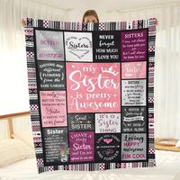 Cadeau Anniversaire Femme, Cadeau Femme Anniversaire - Plaid Couverture Remplie de Bénédictions, Cadeau Femme Original pour Soeur, Amie, Maman, Mamie, Fille, Copine (150 130cm)