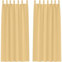 Rideaux occultants,Rideaux anti-lumière avec des rideaux Beige Polyester CFW46171