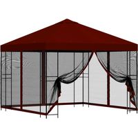 vidaXL Garden Gazebo with Sidewalls 3 x 3 m Burgundy