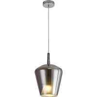Suspension led verre et metal chrome design scandinave - mantra - elsa