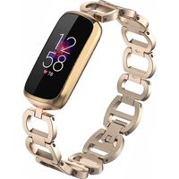 Bracelet de rechange en métal compatible avec les bracelets Fitbit Luxe pour femme, compatible avec les accessoires de suivi d'activité et de bien-être Fitbit Luxe Édition Spéciale (argenté).