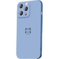 Coque compatible avec iPhone 14 Plus, coque en silicone liquide au design mignon et doublure souple