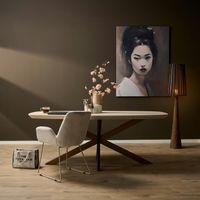 Table Ă manger bois sable bords arrondis 200 cm CORTINA