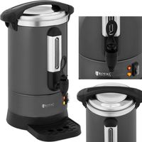 Royal Catering – Cafetière 6 l 950 W en acier inoxydable – Robinet de dosage précis – Bac d'égouttage – Poignées isolantes thermiques