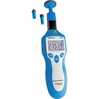 Peaktech P 2795 - Tachimetro, Display LCD a 5 Cifre, Misurazione della Velocità, Protezione in Gomma, Selezione Automatica del Campo di Misurazione, Visualizzazione del Livello Batteria - 160G