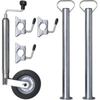 vidaXL Roue de jauge 48 mm avec 2 tubes de support et 3 colliers