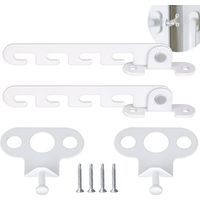 AIMOONSA Entrebilleur de Fentre Battant 2 PCS Restricteur de Fentre, Loquets de Fentre avec 4 Vis, Verrou de Fentre Serrure de Fentre l\'preuve pour Rgler l\'ouverture de la Fentre (Blanc)