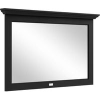 Bayswater Flat Bathroom Mirror 1200mm Wide - Matt Black