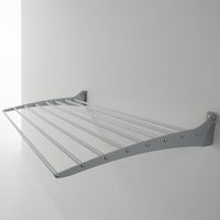 Étendoir à linge mural pliable en aluminium anodisé – 8 tubes résistants aux intempéries – Gain de place 60x57x9 cm – Pour usage interne et externe – Foxydry