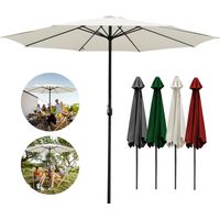 SWANEW Ø3.5m Parasol Parasol UV40+ Parasol solaire de jardin,Beige