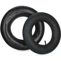 Relaxdays Roue brouette avec chambre à air, profilée, 4.00-8 pouces, pneumatique, charge max. 150 kg, noire