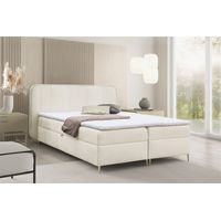 Boxspringbett Schlafzimmerbett AVERY 120x200cm Stoff Magic Velvet Ecru