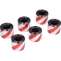 Glitzerndes Vogelabwehrband (6 Stück pro Packung) – reflektierendes Band, um Vögel von Obstgärten und Getreidefeldern fernzuhalten, 4,8 cm breit, 80 m lang, doppelseitig silberrot
