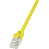 LogiLink CP1067U RJ45 Patchkabel CAT 5e U/UTP 3.00 m Gelb mit Rastnasenschutz 1 St.
