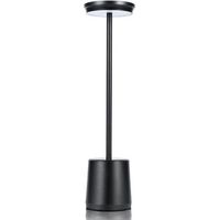 royaluxe-Lampe de bureau sans fil en métal, lampe de table LED portable avec capteur tactile, lampe rechargeable en aluminium 3 couleurs, lampe de luminosité à 3 niveaux, veilleuse, lampe de chevet, l