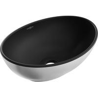 Mexen Elza Aufsatzwaschbecken 40 x 33 cm, schwarz matt/silber - 21014024