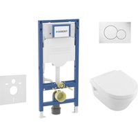 Geberit Duofix - Set Vorwandelement, Architectura-WC mit Softclose-Sitz und Sigma01-Betätigungsplatte, Alpinweiß SANI11CK3100