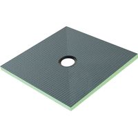 Piatto Doccia Pronto da Piastrellare in Estruso Rigida Polistirene Tagliabile Dimensione 100x100X4 cm Sifone Piletta incluso