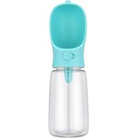 Gourde pour chien, distributeur d'eau portable anti-fuite pour animaux de compagnie, promenades, randonnées, voyages, plastique de qualité alimentaire (550 ml, bleu)