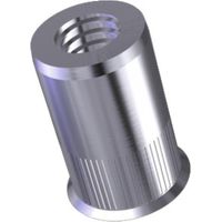 Douilles taraudées rivklé cannelées inox, diamètre de perçage 7 mm, diamètre nominal M5, boîte de 100 douilles - RIVKLE
