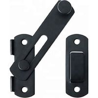 Door Lock Door Hasp Door Lock Window Lock Shed Lock Sliding Door Latch Sliding Bolt (Black)