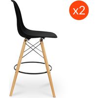 James Wood Bar Stool - Matt - Set of 2 Light grey