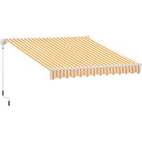 Toldo de Pared con Brazo Articulado y Manivela Marco Resistente de Aluminio y Cubierta de Poliéster 295x245 cm Naranja