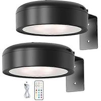 Kabellose Wandleuchte mit Fernbedienung, dimmbar, batteriebetrieben, einstellbar, 13 RGB-Farben – Perfektes Schwarz