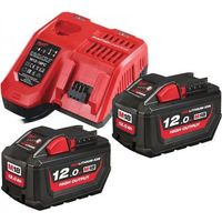 batteria milwaukee m18 2 batterie 12.0ah ricarica rapida