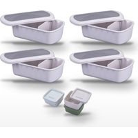 Lot de 4 Lunchbox 1L & Set de 3 boîtes à sauce Fackelmann Storage