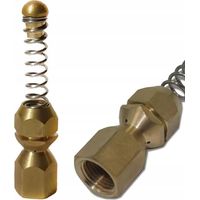 JetTwist Pro 1/8 BrassSpin – 3D Rotationsdüse für Rohrreinigung Gewinde 1/8" Messing Set Führungsfeder