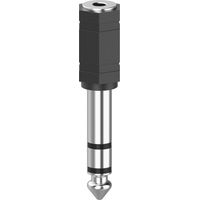 Hama 00205194 cambiador de género para cable 3.5mm 6,3mm Negro, Plata