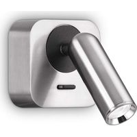 Applique Moderna Bean Square Metallo Cromo Led 3W 3000K Luce Calda