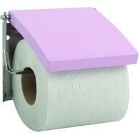 Portarrollos de pared MDF y acero inoxidable Rosa MSV