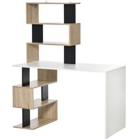 Scrivania con Libreria 120x60x148cm Legno Multicolore