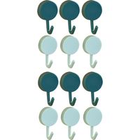 Lot de 12 crochets robustes et mignons de style nordique - 6 bleus + 6 verts