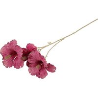 DECOSTAR, DECORAZIONE NATALIZIA, RAMO IBISCO, COLORE ROSA, H63CM, NATALE, DECORAZIONI NATALIZIE
