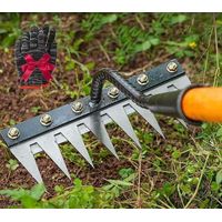Rateau De DéSherbage avec Manche,Outil De Desherbage,RâTeau De Jardin Desherbage,Iron Rake 2.0,5/6/7 Teeth Carbon Steel Garden Weeding for Gardening