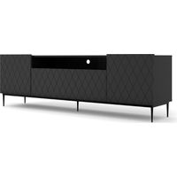 Mueble de TV DIUNA 193 cm 2D1K sobre bastidor negro mate