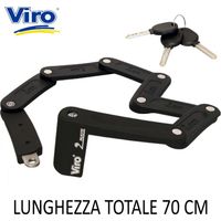LUCCHETTO BICI "BLACK MAMBA" ESTENSIBILE CON CHIAVE DI SICUREZZA- PROMO-