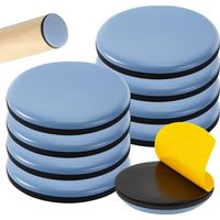 8pcs 50 mm (Rond) Patins en Tefon pour Meubles pour Meubles - Évite Les Frottements sur Les Parquets Ou Moquettes - Idéal pour Déplacer des Meubles Lourds