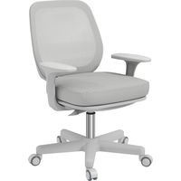 Sedia da Ufficio Ergonomica e Reclinabile ad Altezza Regolabile con 5 Rotelle, 55x48x82.5-94.5 cm, Grigia