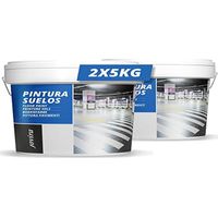 JOVIRA PINTURAS -12 K-Pittura per pavimenti esterni ed interni, garage e superfici sportive in genere, finitura opaca. Protegge e decora le superfici in calcestruzzo, cemento (2x4 Litri, Verde) B-13-2