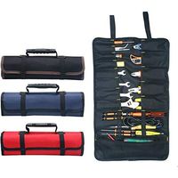 TopHomer Trousse a Outils Enroulable Sac a Outils 22 Pochettes Organiseur Portable a Outil Rouleau de Pochette Rangement des Outils Pliable pochette a outils en Oxford 600D pour Moto Electricien