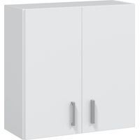 Detroit Wandschrank, Zusatzgarderobe mit 2 Türen, Mehrzweck-Badezimmer- oder Wäscheschrank, 59x27h60 cm, Weiß
