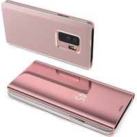 Smart View Spiegel Mirror Smart Cover Schale Etui kompatibel mit Xiaomi Redmi Note 11 Schutzhülle Tasche Case Schutz Clear Rosa
