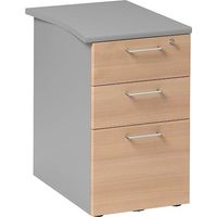Caisson hauteur de bureau Jazz 3 tiroirs hêtre ambré profondeur 60 cm - Jazz