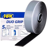 FIXATION DUO GRIP À CLIP RÉAJUSTABLE - NOIR 25MM X 2M HPX