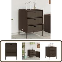 Armoire de rangement de jardin marron 55x59x80cm résine tressée - Coffre De Jardin - Rangement Extérieur - Mobilier De Jardin - Armoire De Jardin - Coffre De Rangement