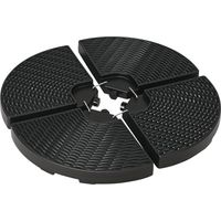 Outsunny – Pied de parasol en HDPE – Lot de 4 poids de lestage ronds 100x8cm – Résistant aux intempéries et UV – Pour parasols déportés